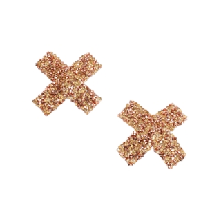 Sexy Champagne Color X Shape Nipple Covers