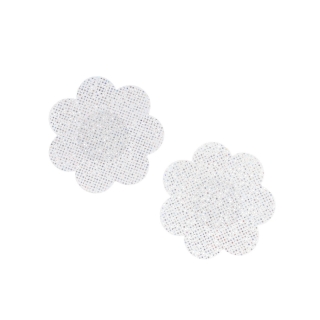 White Flower Shape Laser Look Nipple Covers