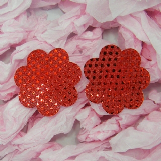 Red Flower Sequin Nipple Cover
