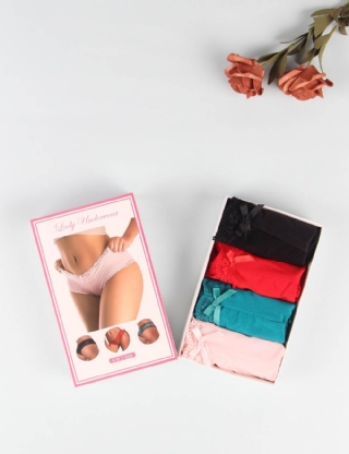 High Quality Comfortable Lace Panty 4in1 Box