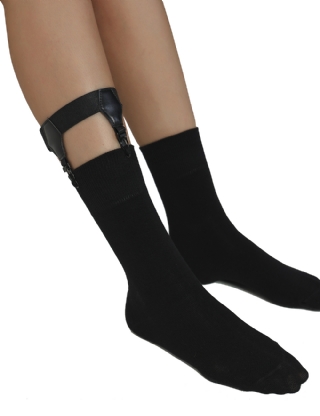 Black non-slip single leg loop with clip