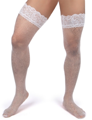 White Men's Sexy Fishnet Stockings