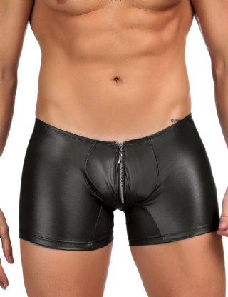 Men‘s Leather Pants With Exposed Hips