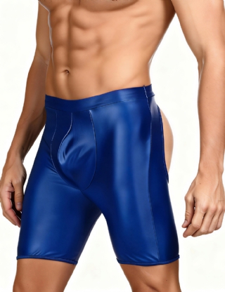 Men‘s Leather Pants With Exposed Hips