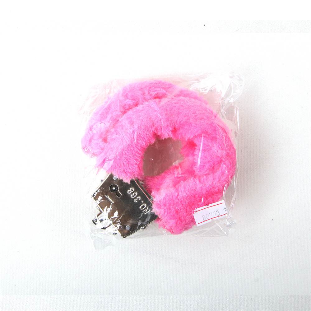 Pink Adult Soft Steel Fuzzy Furry Cuffs Working Metal Handcuffs Ohyeah