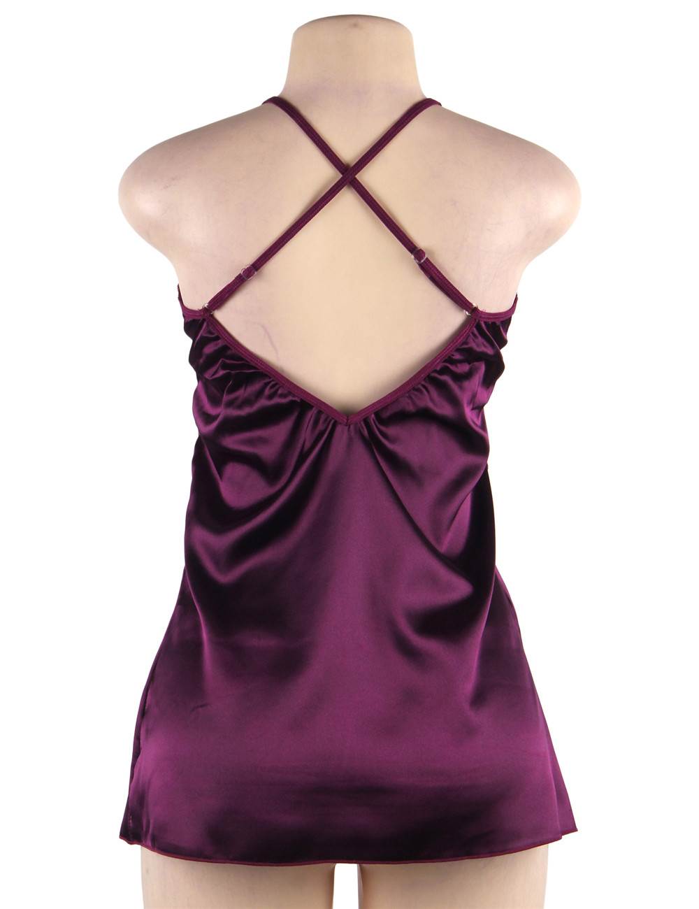Purple Sexy Fashion Silk Satin Lace Women Pajama | Ohyeah