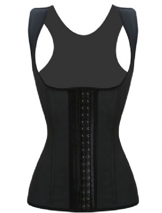 4 Steel Bones Latex Corset Girdle Vest Waist Cincher Body Shaper