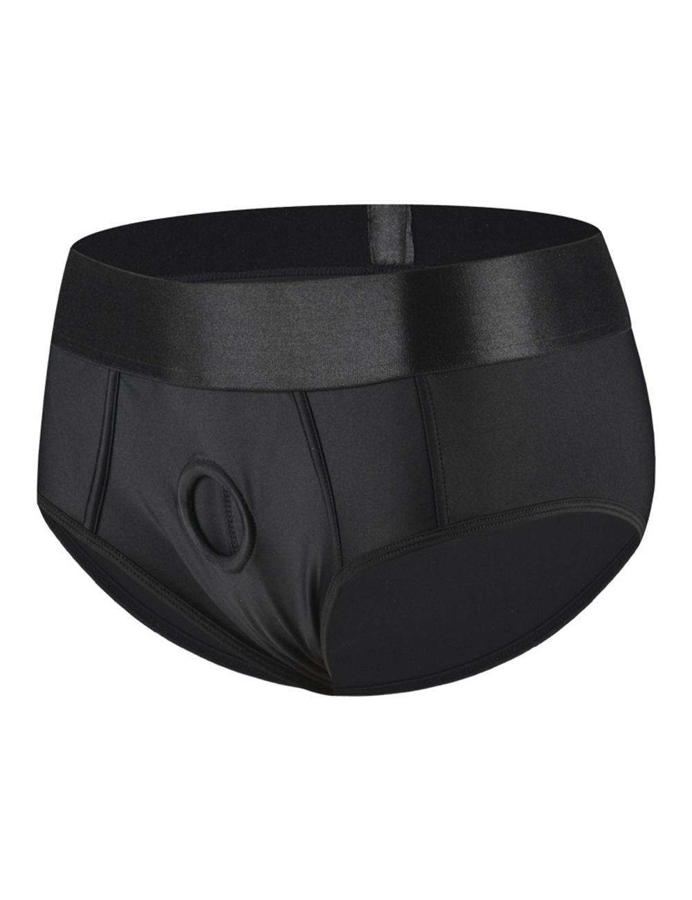 Black Strap-on Harness Dildo Wearable Panty